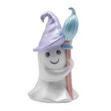 (Hold the broom) Sculpture Fantôme Halloween Déco Table