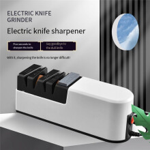 Elektrischer Messerschärfer, 5-in-1-Messerschärfsystem mit Gerader Klinge, zum Grobschärfen, Reparieren und Schärfen