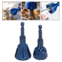 Pointes d'ébavurage en acier tungstène, 2 pièces, outil de chanfreinage à tige hexagonale, 3-20 mm, revêtement bleu