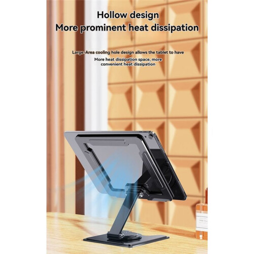 Support de Tablette, Support de Bureau Portable, Support de Moniteur Pliable, Base Rotative à 360 , Compatible avec pour  Pro/Air/ et 2