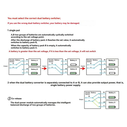 Electric Bicycle Dual Battery Connect 40V-100V 120A Adapter Discharge ...
