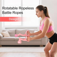 2PCS Ropeless Battle Ropes,Professional Workout Rope Rod Strength Training for Home Gym Fitness Training