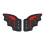 Bat Wing Shoe Buckle - Red & Black Decor Accessory 1