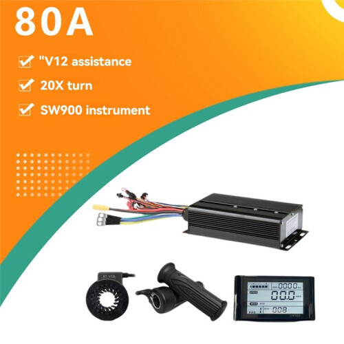 Electric Bike Three Mode Controller Set 80A 48V-72V Sine Wave Controller SW900 Display LCD Screen E-Bicycle Accessories 1