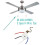 3PCS Ceiling Fan Lights  ZingEar ZE-208S E89885 3 Speed 4 Wire Fan  Pull Chain ,Fan Lights ,Bronze 3