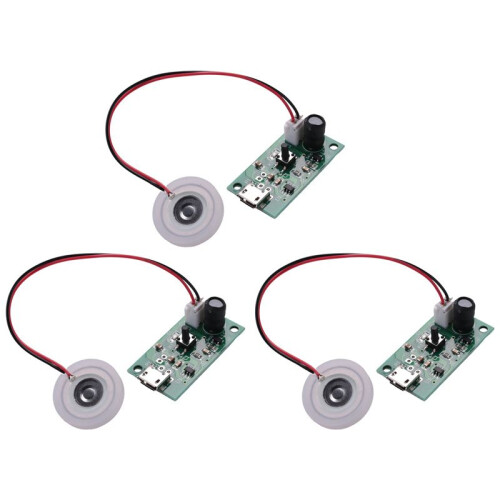 12Pcs Mist Maker Atomization Plate with 5V USB Humidifier Module Integrated Circuit Board Driver with Timing 1