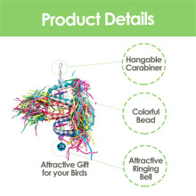 (5-piece set (A B C D E)) Parrot Chewing Toy with Wood & Paper for Pet Birds