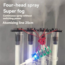 2X Four-Spray Humidifier Module DIY Atomizer Control Board Driver Circuit Board 1 to 4 Plant Watering Large Fog Volume