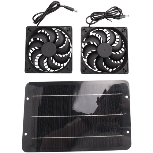 2X 12V Solar Exhausts Fan 6 Inch Ventilator Solar Panel Powered Fan Air Extractor 2