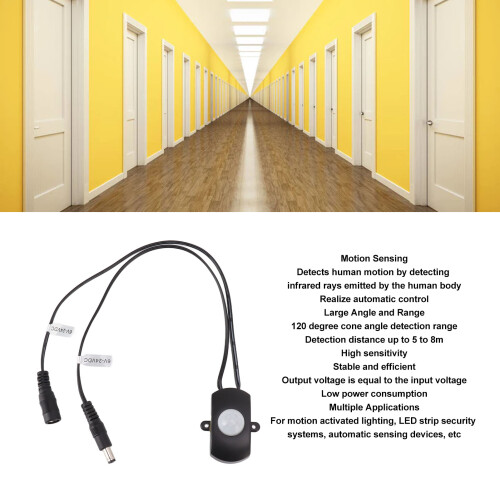 Interruptor detector de movimento PIR com ângulo de 120 DC6-24V 1