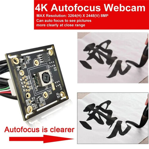 Autofocus Camera Module 8MP CMOS IMX179 Sensor HD 4K 3264 X 2448 Mjpeg  USB2.0 Webcam Board for Linux, Windows 1