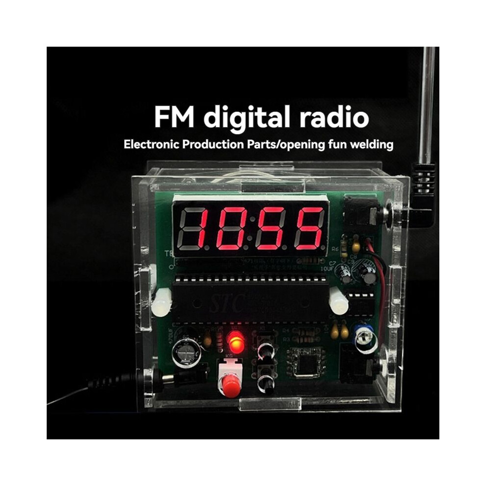 FM Digital Radio DIY Kit Digital Tube Display Radio Electronic Welding ...