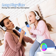 Karaoke Machine Speaker , Portable  Microphone Song Toys with LED Light, Chritmas Birthday Gift for Kids,C