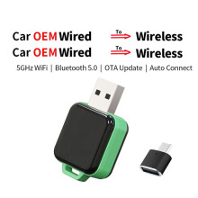 CarPlay Mobile Phone Auto A2A Adapter Wired to Wireless for