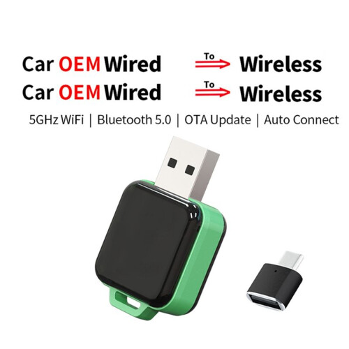 CarPlay Mobile Phone Auto A2A Adapter Wired to Wireless for