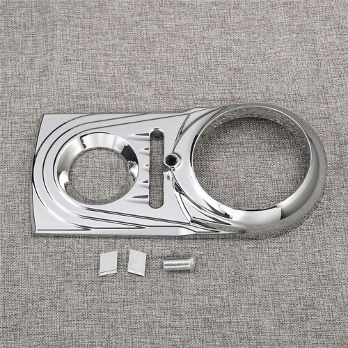 Motorcycle Dash Panel Insert Cover Trim for  Dyna Softail Fat Boy Accessories Chrome 2
