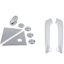 Chrome Rear Window Trims for Land Prado 150 Accessories with Front Door Inner Armrest Trim Cover