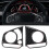 3Pcs Carbon Fiber Steering Wheel Button  Panel Cover for   2016-2019 & 1x Console Gear Box Panel Cover 3