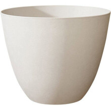 Runder Blumentopf Ø 40 cm - EDA - Element - 26,2 L - Innen / Außen - Ø 39,4 x H. 31,6 cm - Kalkstein