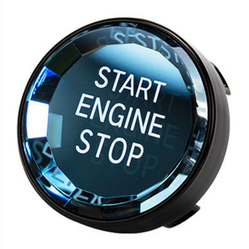 3X Car Interior  Cover Crystal One-Key Engine Start Stop Button Sticker Trim for - 3/5 Series E70 E90 E60 Black 1