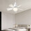 Socket Fan Light with Remote, Ceiling Fan with 3-Speeds, Dimmable LED, E27 Base, Cordless Light Socket Fan 3