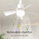 Socket Fan Light with Remote, Ceiling Fan with 3-Speeds, Dimmable LED, E27 Base, Cordless Light Socket Fan 5