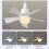 Socket Fan Light with Remote, Ceiling Fan with 3-Speeds, Dimmable LED, E27 Base, Cordless Light Socket Fan 7