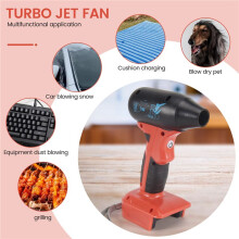 Turbo Jet Fan 130,000 RPM 4-Speed Wind Speed Handheld Violent Fan for 18V Battery Industrial Duct Fan