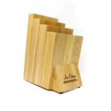 16-Slot Premium Wooden Knife Block Without Knives