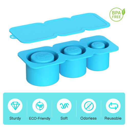 (Blue) Lid Ice Cube Tray for Whiskey Cocktails 1
