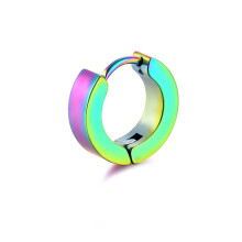 (Multicolour) Trendy Titanium Steel Hoop Earrings, Non-Fading