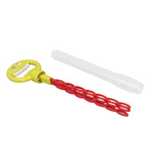 Bulk 32 Holes Outdoor Bubble Wands Plastic Smiling Face Yellow for Kids