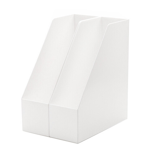 Multifunctional White Plastic Desktop Book Rack & File Organizer 2
