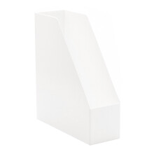 Multifunctional White Plastic Desktop Book Rack & File Organizer
