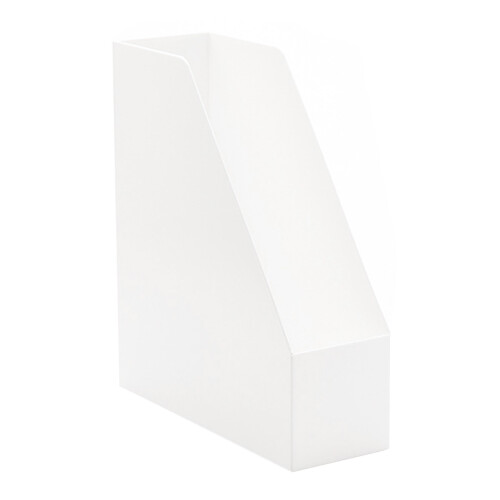 Multifunctional White Plastic Desktop Book Rack & File Organizer