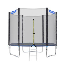 Trampolim exterior 305 cm HelloShop26 com rede de segurança, escada, estrutura de aço galvanizado — capacidade 150 kg