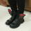 Bat Wing Shoe Buckle - Red & Black Decor Accessory 2