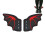 Bat Wing Shoe Buckle - Red & Black Decor Accessory 3