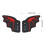Bat Wing Shoe Buckle - Red & Black Decor Accessory 5
