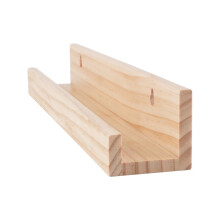 Soporte de Pared para Exhibición de Discos de Vinilo, Soporte de Madera Maciza para Estante de Almacenamiento Colgante para Álbumes de Vinilo
