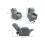 Electric massage recliner with height adjustment and heating function, complete with remote control, grey 3