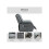 Electric massage recliner with height adjustment and heating function, complete with remote control, grey 4