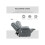 Electric massage recliner with height adjustment and heating function, complete with remote control, grey 5