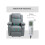 Electric massage recliner with height adjustment and heating function, complete with remote control, grey 6