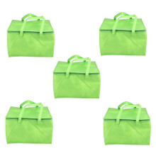 5X Foldable Large Cooler Bag Food Cake Insulated Bag Aluminum Foil Thermal Box Waterproof Ice Pack Lunch Box Green