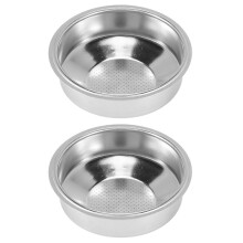 2X Coffee Filter, 51mm Stainless Steel Coffee Filter Cup Basket, Non-Pressure Coffee Maker Filters, Machine Accessory B
