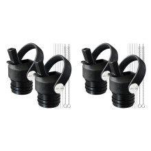 4 Pcs Flexible Handle Top Straw Lid for Flask 18 21 24 Oz,for ,and Most Water Bottles Cap Replacement