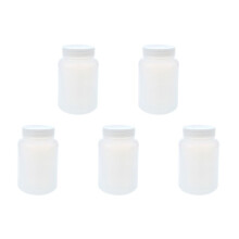 5X Laboratory Chemical Storage Case White Plastic Widemouth Bottle 500ML
