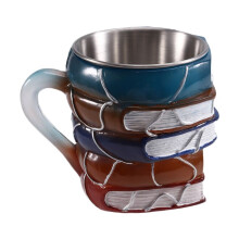 3D Book Stack Coffee Mugs,Painted Book Mug, Novelty 3d Painted Books Coffee Mug, Collection Gifts for Book Lovers