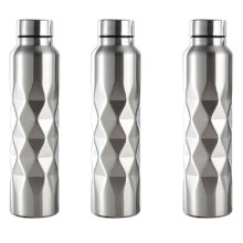 3X 1000Ml Single-Wall Stainless Steel Water Bottle Gym Sport Bottles Portable Cola Beer Drink Bottle